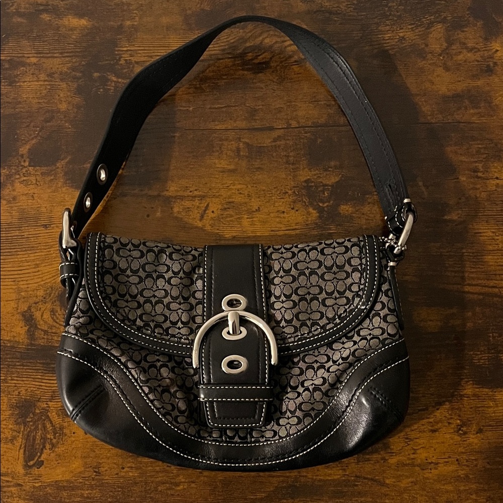 Black and Grey Designer Shoulder Bag